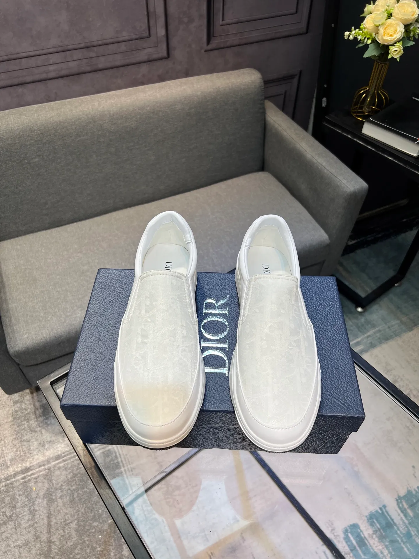 Men's shoes 💰420 [Dior] 🔝The latest masterpiece of high-end men's shoes brand: original special cloth fabric imported from Italy + cowhide + imported sheepskin lining 🔥Original toe-cap rubber outsole Soft and comfortable, making walking more convenient and comfortable! Size: 38-44 (45 can be customized)